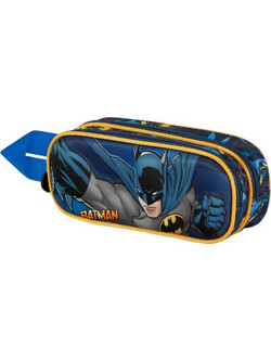Karactermania Batman 3D Night Κασετίνα Βαρελάκι με 2 Θήκες Μπλε 04792