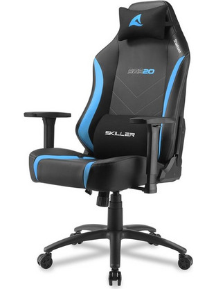Sharkoon Skiller SGS20 Καρέκλα Gaming Δερματίνης με Ρυθμιζόμενα Μπράτσα Μαύρη Μπλε SHR32391966