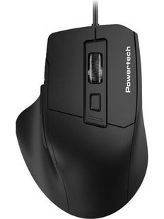 Powertech PT-1273 Ενσύρματο Ποντίκι Black
