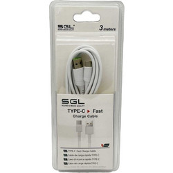 SGL D1 USB-A to USB-C 3m White 096361