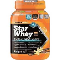 NamedSport Star Whey Perfect Isolate 100% Vanilla Πρωτεΐνη Ορού Γάλακτος Χωρίς Γλουτένη 750gr