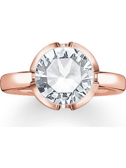 Thomas Sabo Γυναικείο Δαχτυλίδι από Ασήμι Ροζ Χρυσό 036-416-14