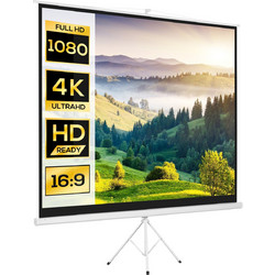 HOMCOM 001-009V01WT Οθόνη Προβολής Projector Δαπέδου 4:3 244x183cm / 120"