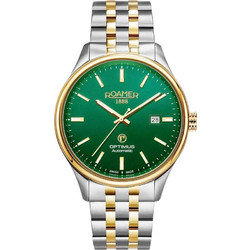 Roamer Optimus Ανδρικό Ρολόι Αυτόματο με Ασημί Χρυσό Μεταλλικό Μπρασελέ 983983477550