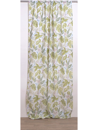 Viopros Κουρτίνα Παραθύρου Floral με Τρέσα 140x270 5201499636007