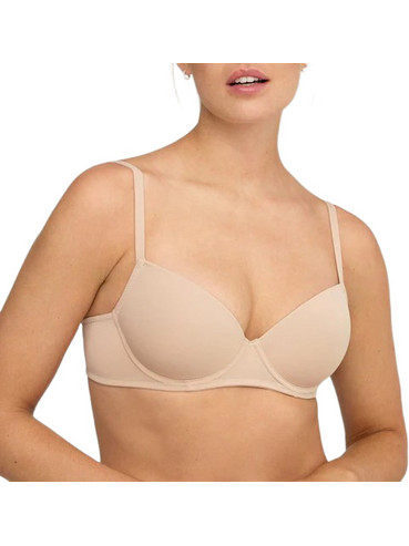 Promise Σουτιέν Balconette Push Up με Μπανέλα Μπεζ W1821