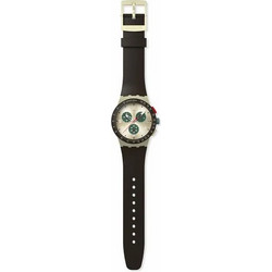 Swatch Obsidian Ink Ανδρικό Ρολόι Χρονογράφος με Μαύρο Καουτσούκ Λουράκι SUST402