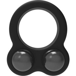 Dream Toys Ramrod Dual Weight Cock Ring Ring Δαχτυλίδι Πέους Σιλικόνης Μαύρο