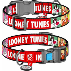 Waudog Looney Tunes Plastic Κολάρο Σκύλου Κόκκινο 2.5x35-58cm