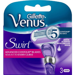 Gillette Venus Swirl Γυναικεία Ανταλλακτικά Ξυραφάκια με 5 Λεπίδες & Λιπαντική Ταινία 3τμχ
