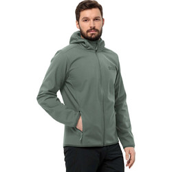 Jack Wolfskin Bornberg Αθλητικό Ανδρικό Μπουφάν Χειμωνιάτικο Softshell Αδιάβροχο Αντιανεμικό Χακί 1307471-4311