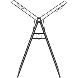 Brabantia Hangon Matt Black Πτυσσόμενη Απλώστρα Ρούχων Δαπέδου Μεταλλική 59.2x5x98.4cm με Μήκος Απλώματος 15m