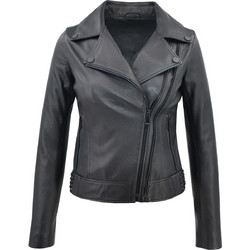 Leather 100 Γυναικείο Μπουφάν Δερμάτινο Κοντό Ανθρακί 07-W-B-2180-JUMBO-SKULL