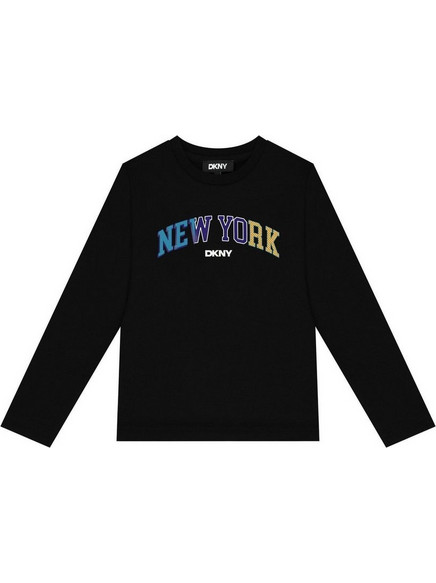 DKNY Παιδικό T-Shirt Μακρυμάνικο Μαύρο D60191-09B