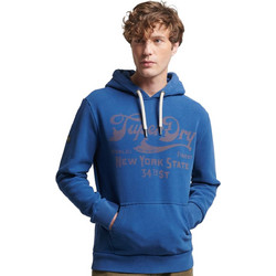 Superdry Ανδρικό Αθλητικό Φούτερ με Κουκούλα Μπλε M2013486A-J6P