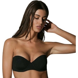 Luna Secret Sense Σουτιέν Strapless με Ελαφριά Ενίσχυση με Μπανέλα Μαύρο 11073