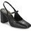 Fericelli Nilia Γόβες Slingback Δερμάτινες με Χοντρό Χαμηλό Τακούνι Μαύρες