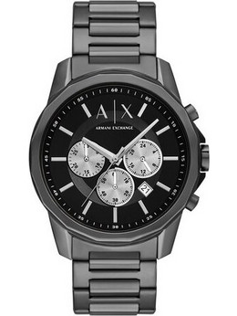 Armani Exchange Ανδρικό Ρολόι Χρονογράφος με Μαύρο Μεταλλικό Μπρασελέ AX1765