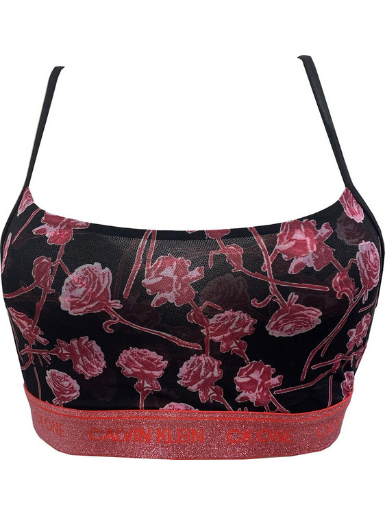 Calvin Klein Μπουστάκι χωρίς Μπανέλα Μαύρο Φούξια QF6680E-V35