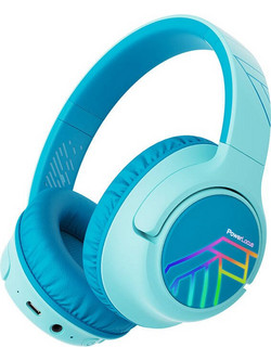 PowerLocus Bobo Kids Ασύρματα Bluetooth Παιδικά Ακουστικά Over Ear Γαλάζια