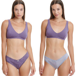 Walk Γυναικεία Brazil με Δαντέλα Λιλά 2Pack W2014-62