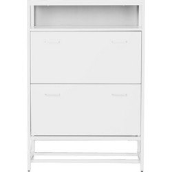 Ravenna Sonand Παπουτσοθήκη Μεταλλική Λευκή M80xΠ25xY120cm