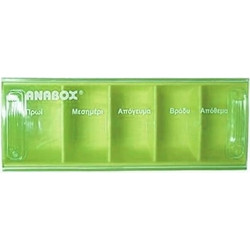 Anabox Θήκη Χαπιών 5 Θέσεων Lime