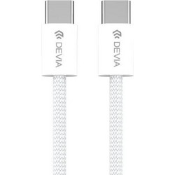 Devia EC325 Braided USB-C to USB-C 60W 1m White 6938595399381