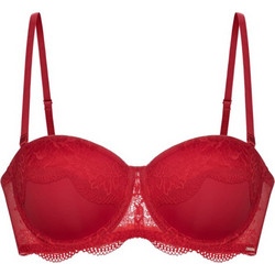 Dorina Zelina Σουτιέν Balconette Push Up με Μπανέλα Κόκκινο FXBA0010LA163-RD0035