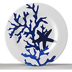 Mario Luca Giusti Corallo Blue Πιάτο Φρούτου Πορσελάνης 23cm HPIACORA5