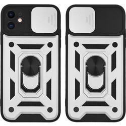 Sonique Ring Armor CamPro Back Cover Silver (iPhone 11)