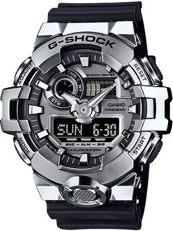 Casio G-Shock Ανδρικό Ρολόι Χρονογράφος με Μαύρο Καουτσούκ Λουράκι GM-700-1AER