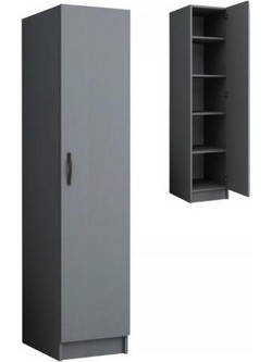 Megapap Μονόφυλλη Ντουλάπα Ρούχων Ricardo Γκρι 40x51.8x181cm GP028-0111.4