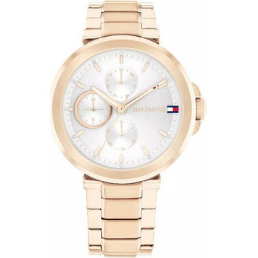 Tommy Hilfiger Tyson Γυναικείο Ρολόι με Ροζ Χρυσό Μεταλλικό Μπρασελέ ...