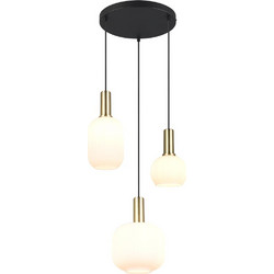 Trio Lighting Diva Κρεμαστό Φωτιστικό Οροφής Τρίφωτο E27 Λευκό 319830308