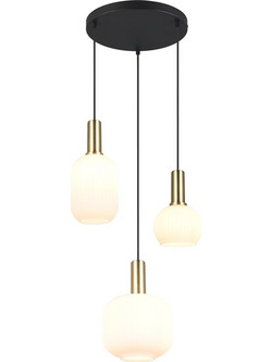 Trio Lighting Diva Κρεμαστό Φωτιστικό Οροφής Τρίφωτο E27 Λευκό 319830308