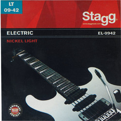 Stagg Light EL-0942 Σετ 6 Χορδές Ηλεκτρικής Κιθάρας Nickel Plated Steel 9-42" Light Tension