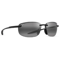Maui Jim 676-02 Ανδρικά Γυαλιά Ηλίου Ορθογώνια Κοκάλινα Μαύρα με Μαύρο Φακό