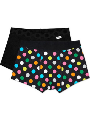 Happy Socks Ανδρικά Μποξεράκια Σετ 2Pack Μαύρα BDO96-9000