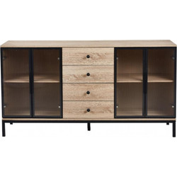 Nextdeco Έπιπλο Τηλεόρασης Ξύλινο Φυσικό Χρώμα Μ160xΠ40xΥ85cm 35156------2