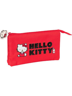 Safta Hello Kitty Iconic Κασετίνα με 3 Θήκες Κόκκινη 239697