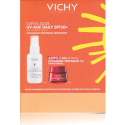Vichy UV-Age Daily Tinted SPF50+ 40ml + Liftactiv Collagen Specialist 16 Day Cream 15ml