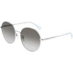 Longchamp LO157SA-452 Γυναικεία Γυαλιά Ηλίου Στρογγυλά Μεταλλικά Ασημί με Μαύρο Degradee Φακό