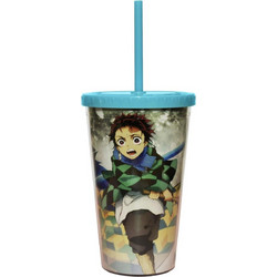 Just Funky Demon Slayer : Tanjiro & Giyu Παιδικό Ποτήρι Πλαστικό BPA Free 473ml