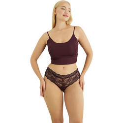 Norddiva Daniela Γυναικείο String με Δαντέλα Μωβ NRD151284