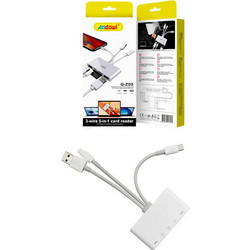 Andowl Q-Z09 Lightning + Type C Card Reader OTG Lightning USB-C & USB-A για SD / microSD