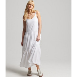 Superdry Midi Καλοκαιρινό Καθημερινό Φόρεμα Λευκό W80109896A-01C