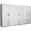 Megapap Εξάφυλλη Ντουλάπα Ρούχων Victoria Λευκή 300x60x181cm GP100-0097,1