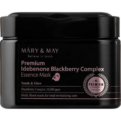Mary & May Premium Idebenone Blackberry Sheet Μάσκα Προσώπου για Αντιγήρανση & Ενυδάτωση 20τμχ