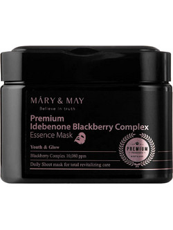 Mary & May Premium Idebenone Blackberry Sheet Μάσκα Προσώπου για Αντιγήρανση & Ενυδάτωση 20τμχ